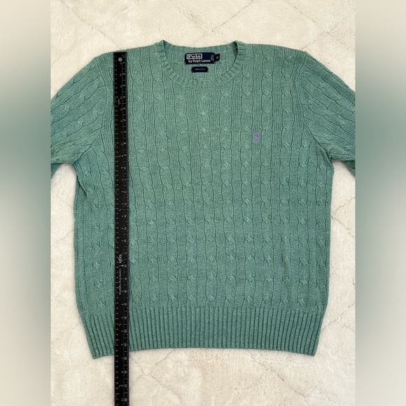 Ralph Lauren Polo seafoam green 100% silk sweater excellent condition M medium - Picture 9 of 12